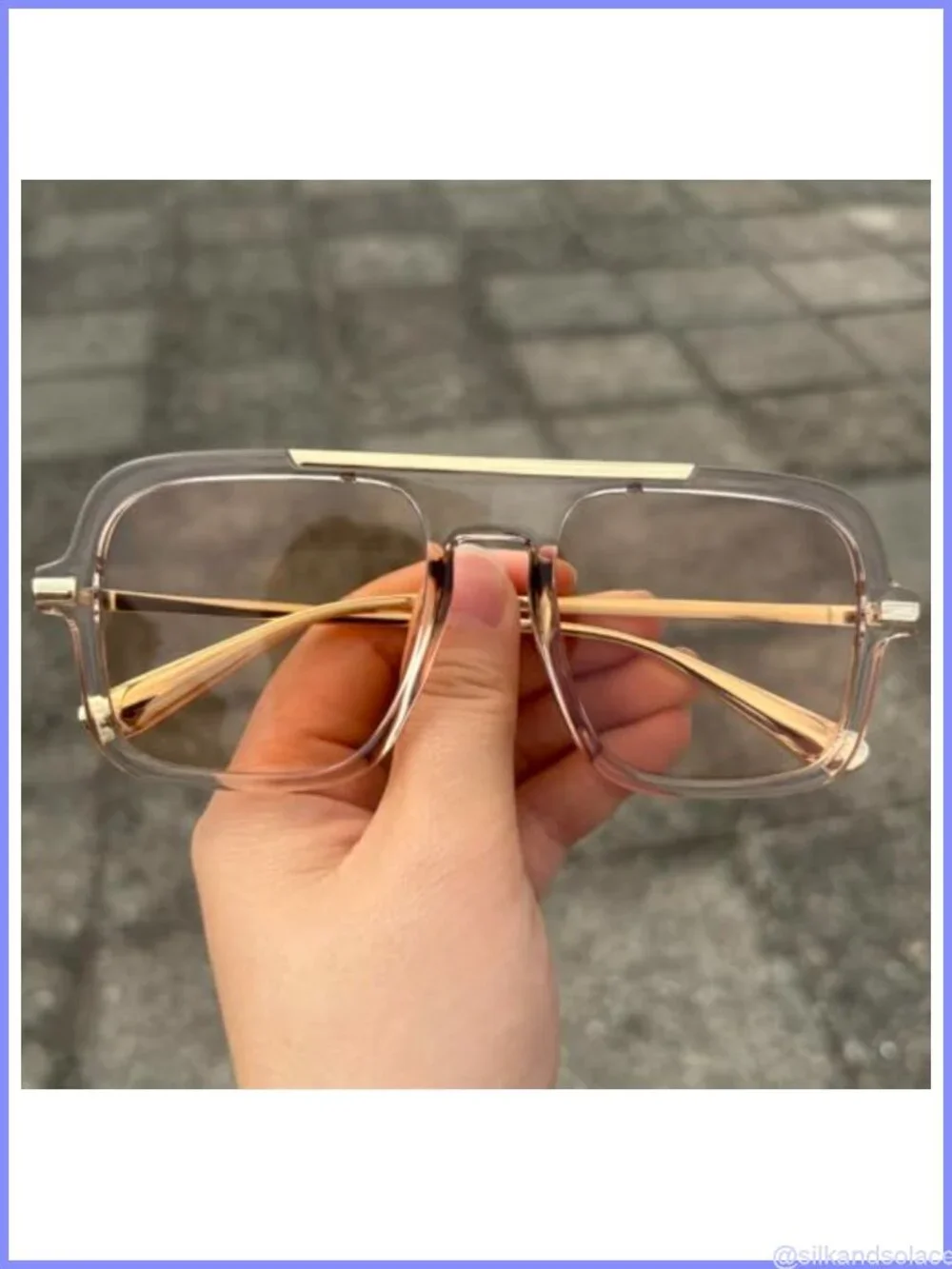 Oversized Retro Square Pilot Sunglasses UV400 Unisex Vintage 70s 80s 90s